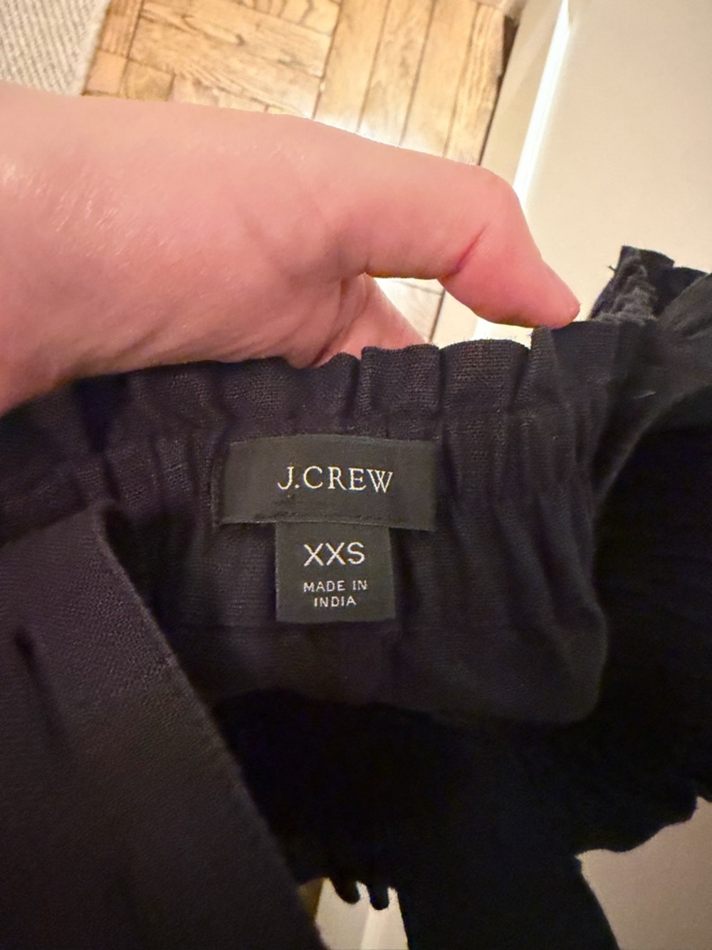 J. Crew Black Elastic-Waist Mini Skirt